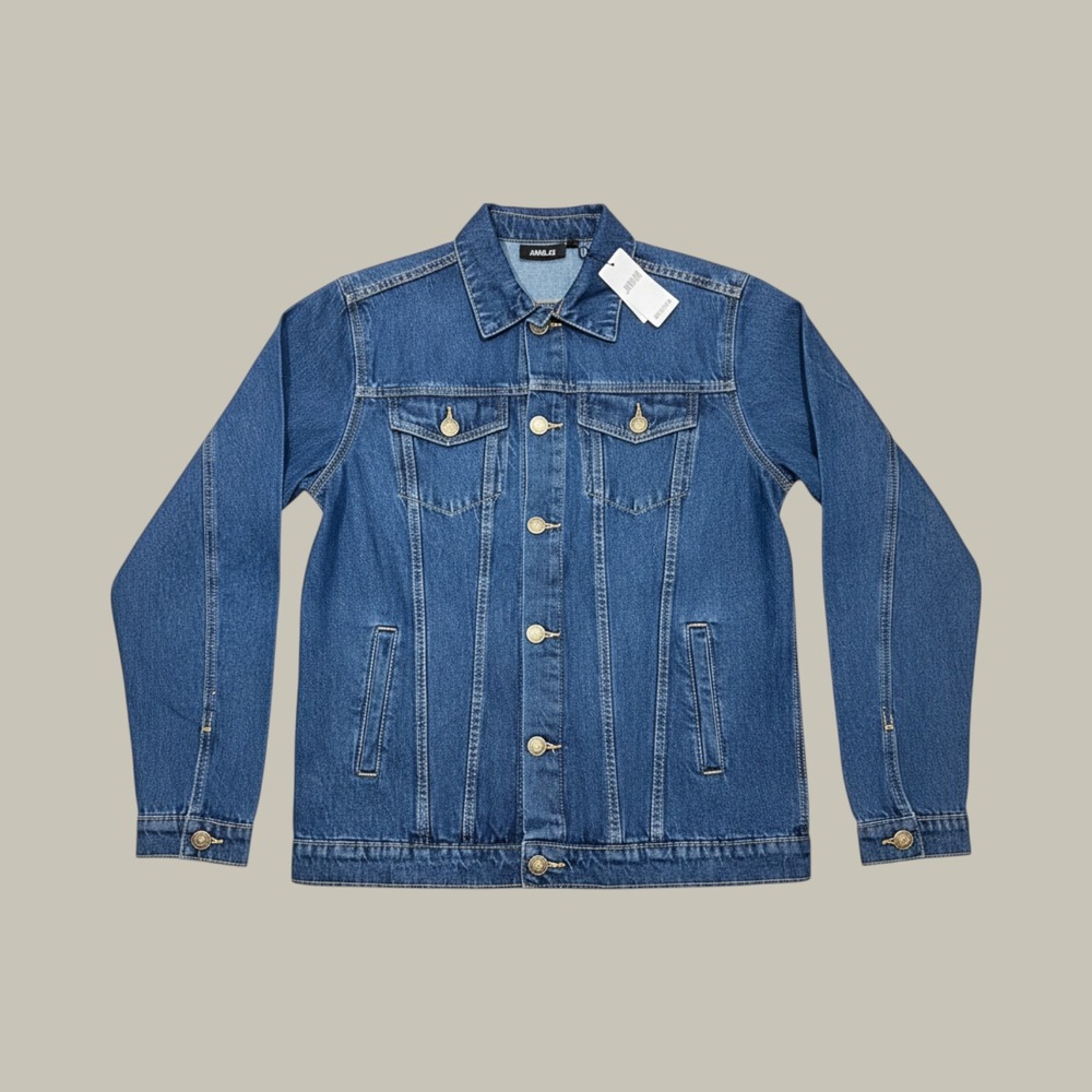 Preppy  Womens Medium Wash Denim Trucker Jacket‎ Blue Size M New With Tags